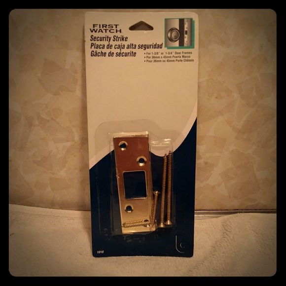 Brass First Watch Security Strike for Doors - Picture 1 of 6